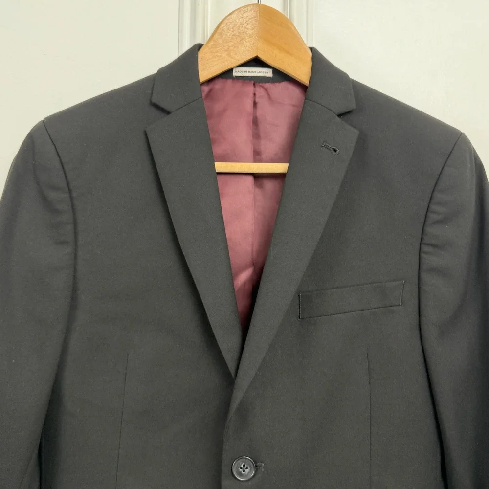 Joseph Abboud Boys Black 2-Button Suit Jacket Blazer Size 14R‎ Formal Wedding